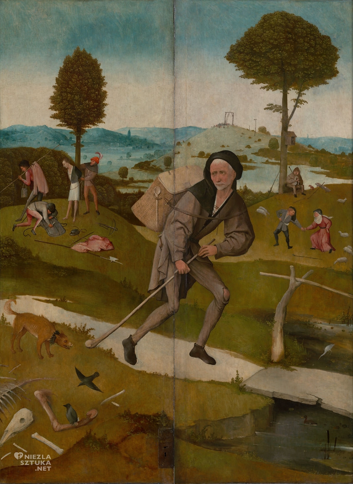 Hieronim Bosch, Wędrowiec, tryptyk Wóz z sianem, Prado, Niezła sztuka