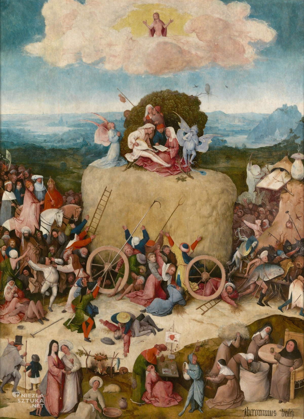 Hieronim Bosch, tryptyk Wóz z sianem, Prado, Niezła sztuka