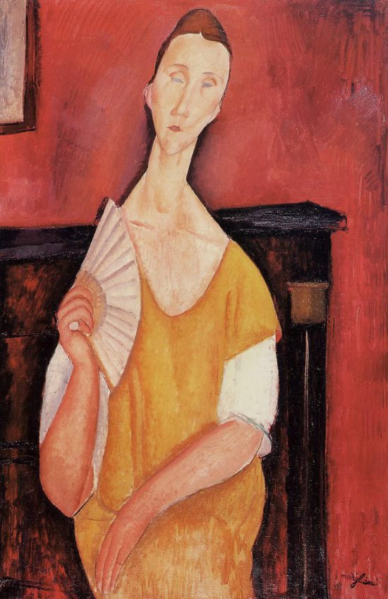 Amedeo Modigliani, Kobieta z wachlarzem, Lunia Czechowska, portret, Ecole de Paris, Niezła sztuka
