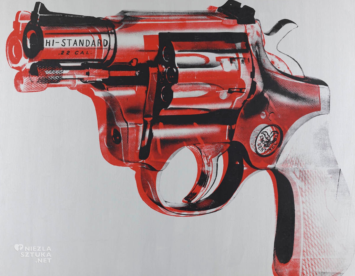 Andy Warhol, broń, pop-art, Niezła Sztuka