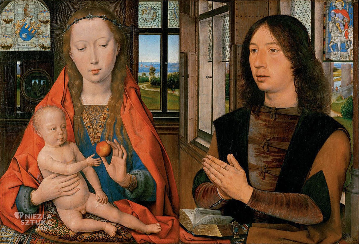 Hans Memling, dyptyk, Dyptyk Maartena van Nieuwenhove, Brugia, sztuka niderlandzka, malarstwo niderlandzkie, arcydzieło do kawy, Niezła sztuka