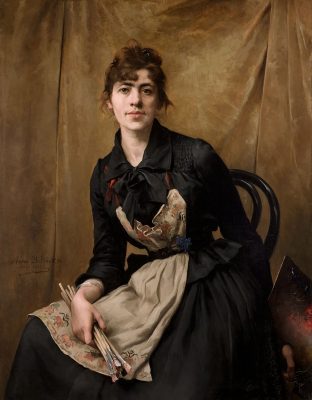 Anna Bilińska, Anna Bilińska-Bohdanowicz, Autoportret, Autoportret z paletą, Muzeum Narodowe w Krakowie, Niezła sztuka