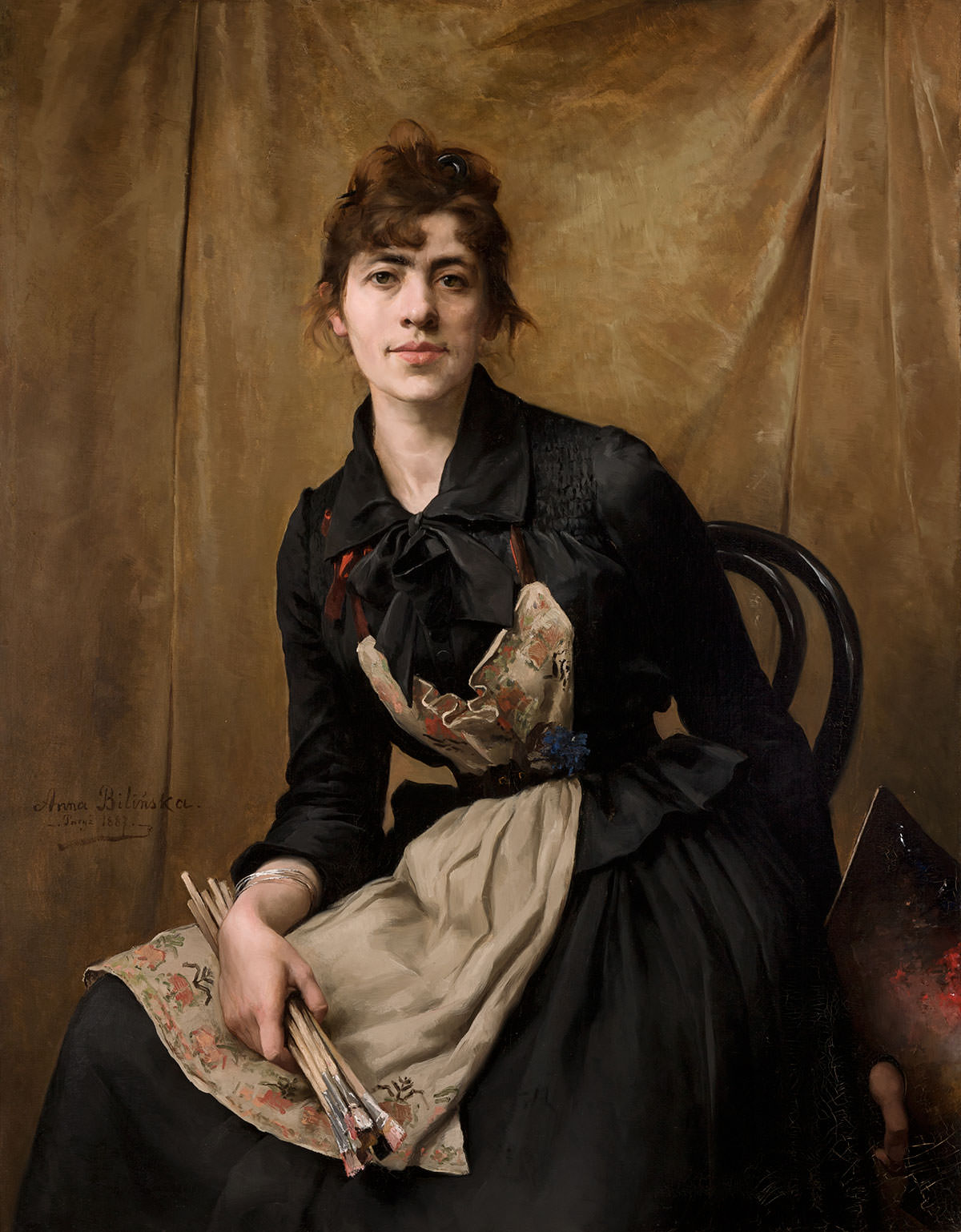 Anna Bilińska, Anna Bilińska-Bohdanowicz, Autoportret, Autoportret z paletą, Muzeum Narodowe w Krakowie, Niezła sztuka