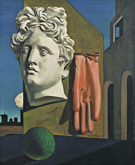 Giorgio de Chirico, Pieśń miłości, malarstwo włoskie, sztuka włoska, surrealizm, surrealizm włoski, początek surrealizmu, modernizm, Niezła Sztuka