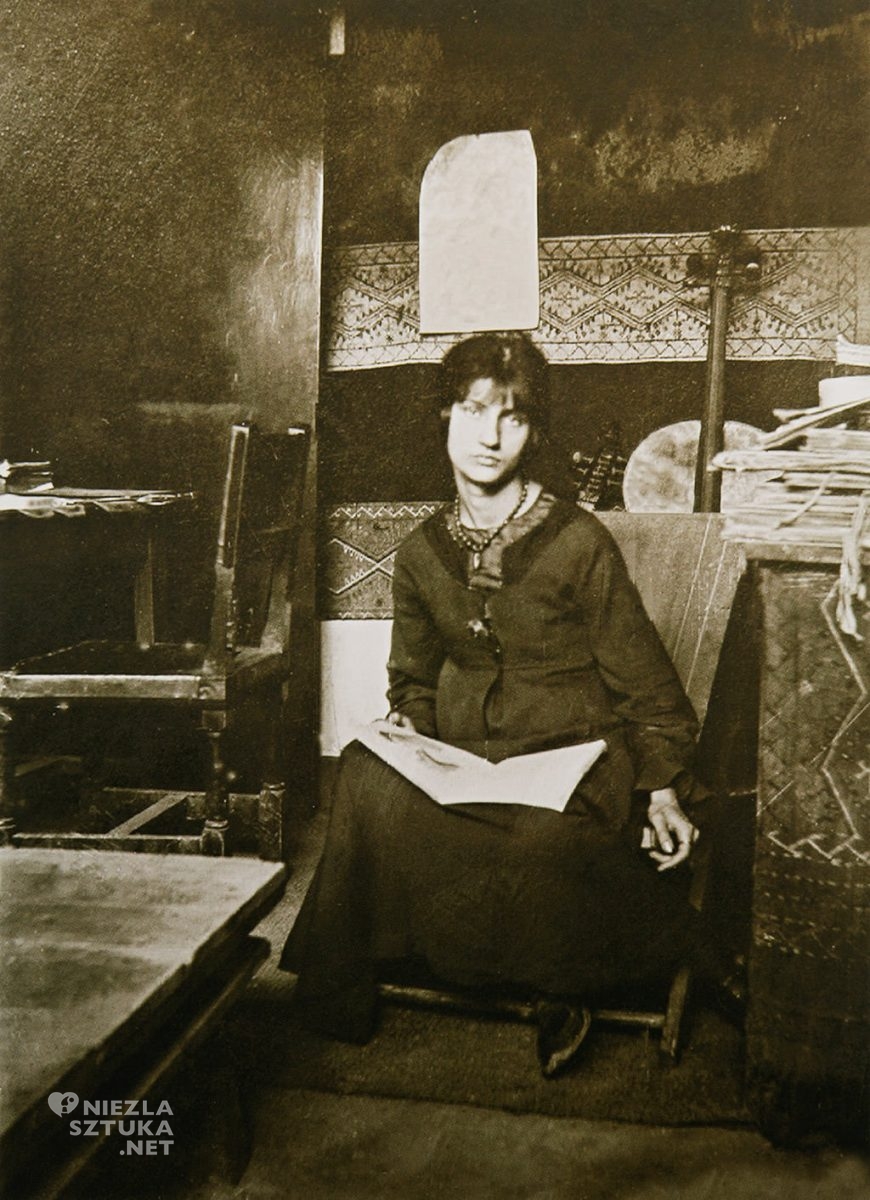 Amedeo Modigliani, Jeanne Hebuterne, Jeanne Hébuterne w pracowni Modiglianiego, portret, ekspresjonizm, sztuka nowoczesna, Ecole de Paris, Niezła Sztuka