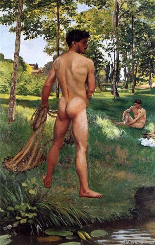 Frédéric Bazille, Rybak z siecią, męski akt, Niezła Sztuka