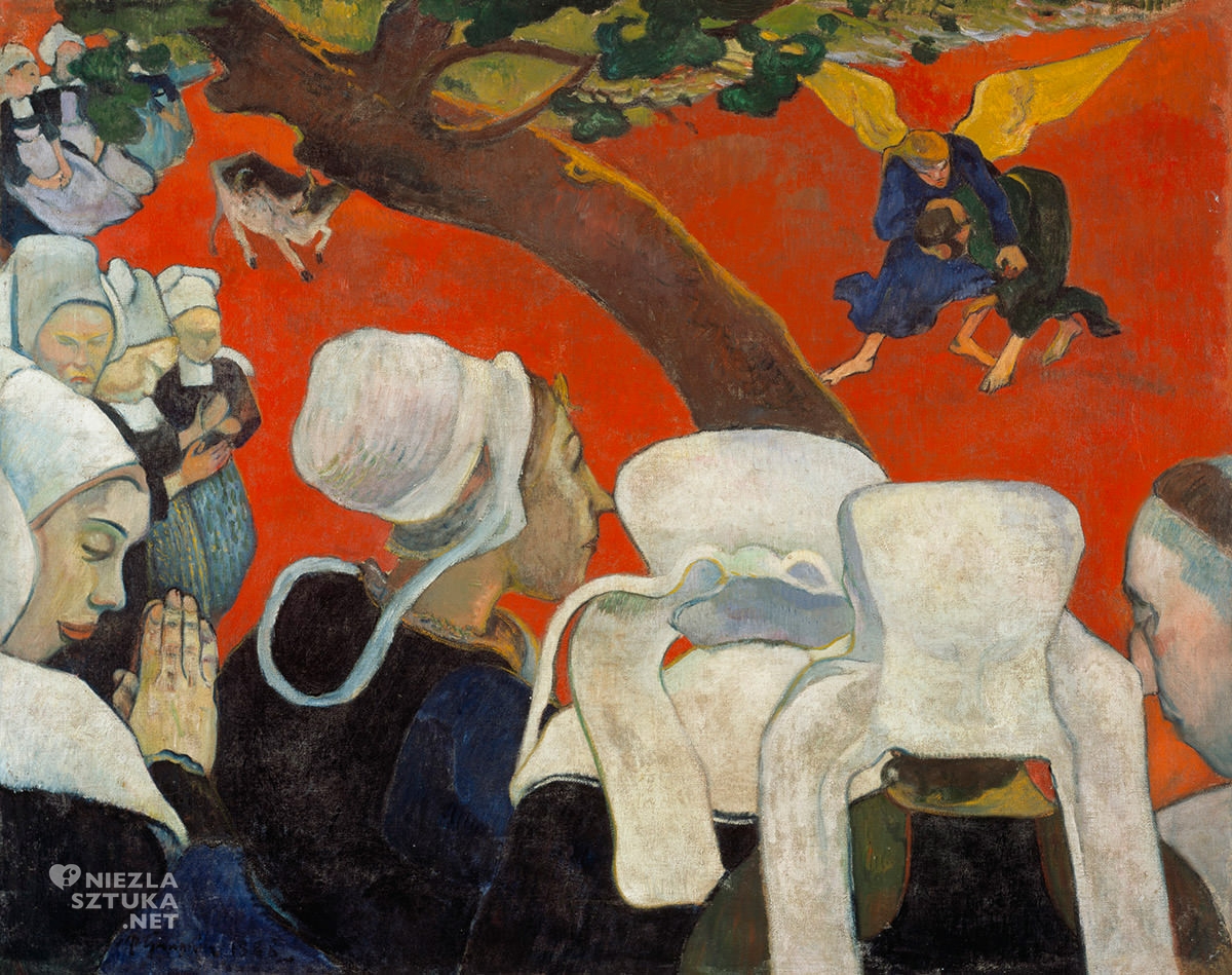 Paul Gauguin, Walka Jakuba z aniołem, scena biblijna, wizja po kazaniu, Niezła sztuka