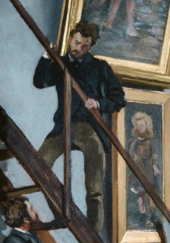 Frédéric Bazille, Atelier Bazille'a, atelier artysty, obraz w obrazie,detal, Musée d’Orsay, Paryż, Niezła Sztuka