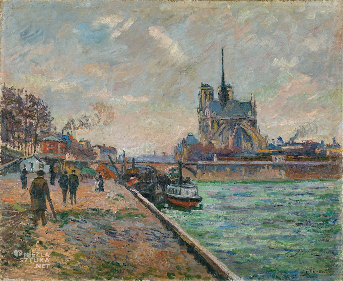 Armand Guillaumin, Most arcybiskupi oraz apsyda katedry Notre Dame w Paryżu, impresjonizm, Niezła Sztuka