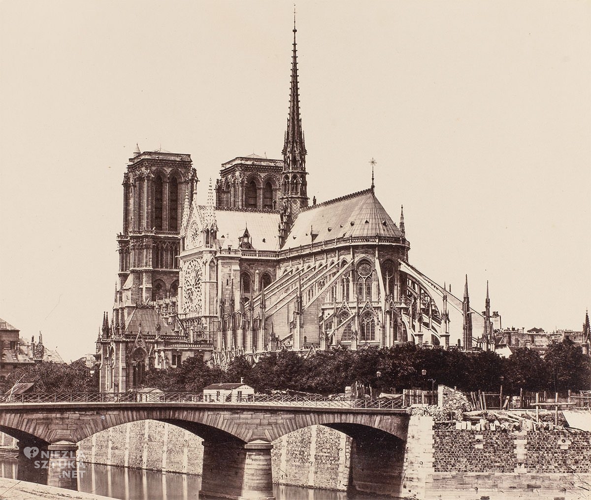 Édouard Baldus, fotografia, Katedra Notre Dame, Paryż, Niezła Sztuka