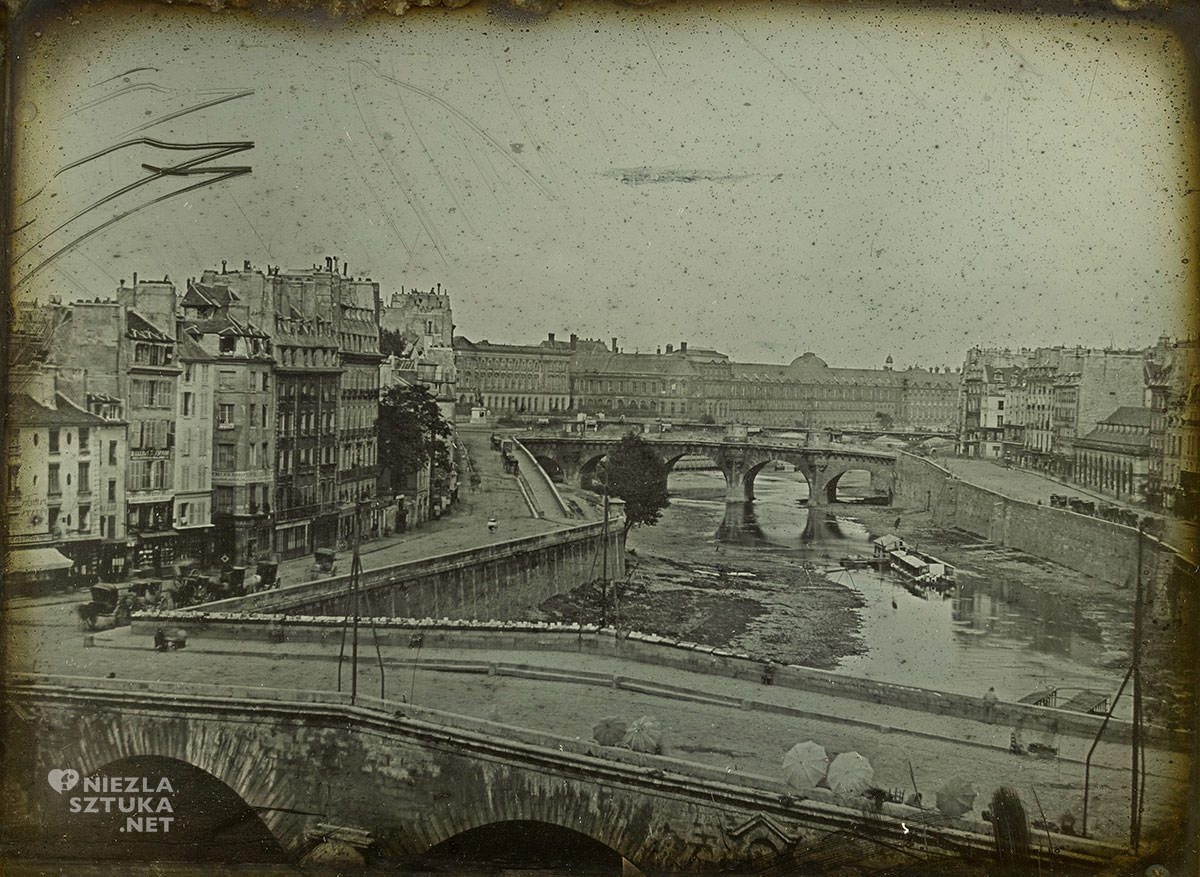 Louis Jacques Daguerre, Widok Sekwany, Paryż, fotografia, Niezła Sztuka