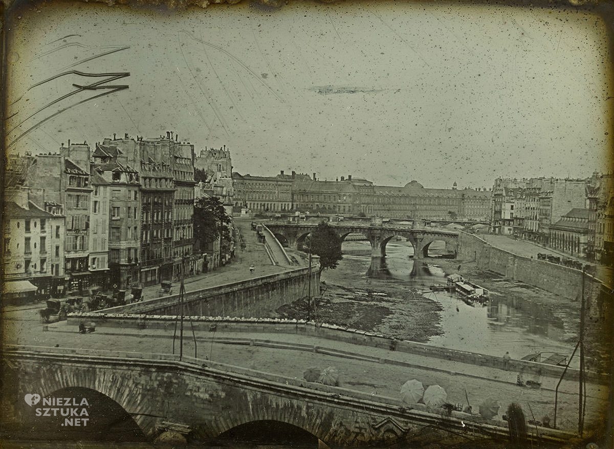 Louis Jacques Daguerre, Widok Sekwany, Paryż, fotografia, Niezła Sztuka