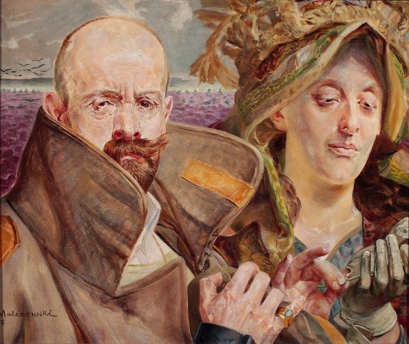 Jacek Malczewski, Pierwiosnek, Portret własny z żoną, Muzeum Narodowe w Warszawie, Niezła sztuka