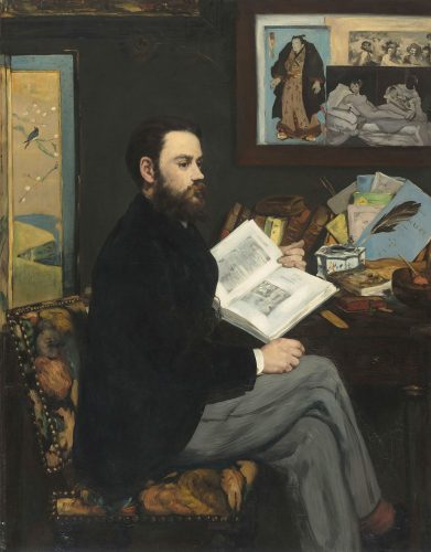 Édouard Manet, Portret Émila Zoli, portret pisarza, obraz w obrazie, Olimpia, Niezła Sztuka