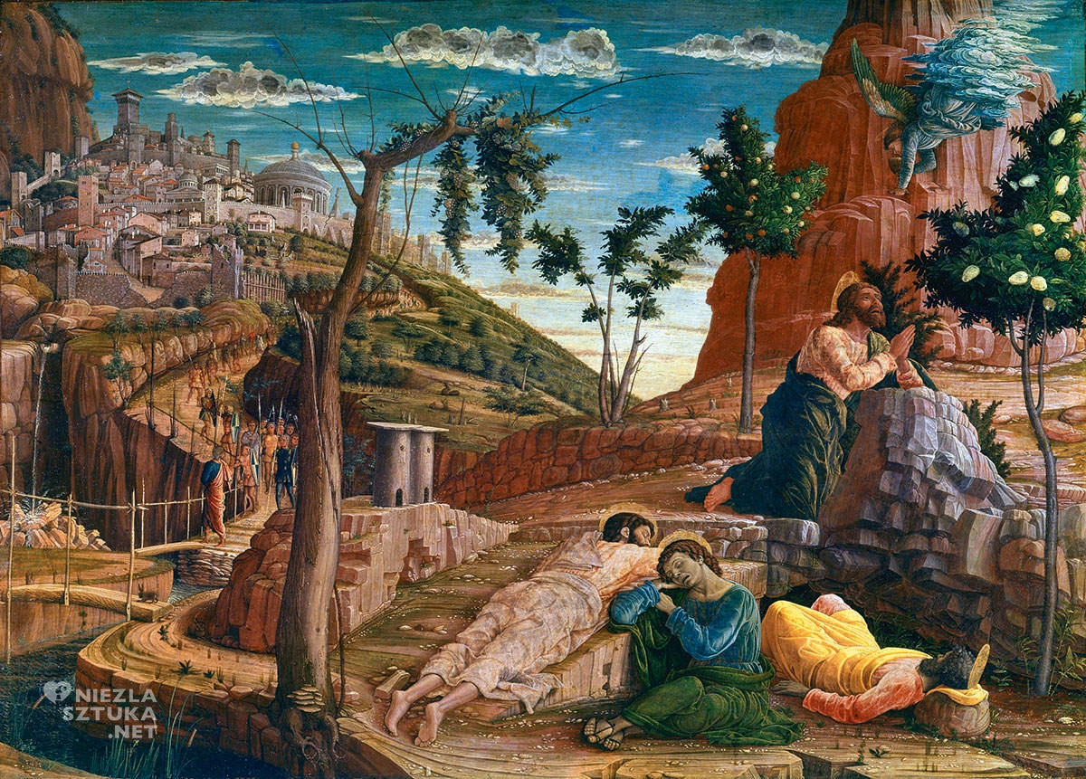 Andrea Mantegna, Chrystus w Ogrodzie Oliwnym, malarstwo włoskie, biblia w malarstwie, Niezła sztuka