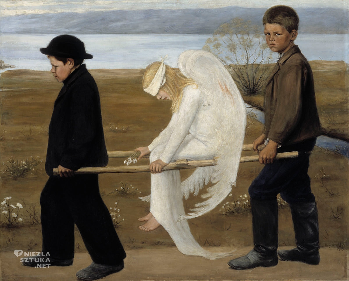 Hugo Simberg, ranny anioł, sztuka skandynawska, Niezła sztuka