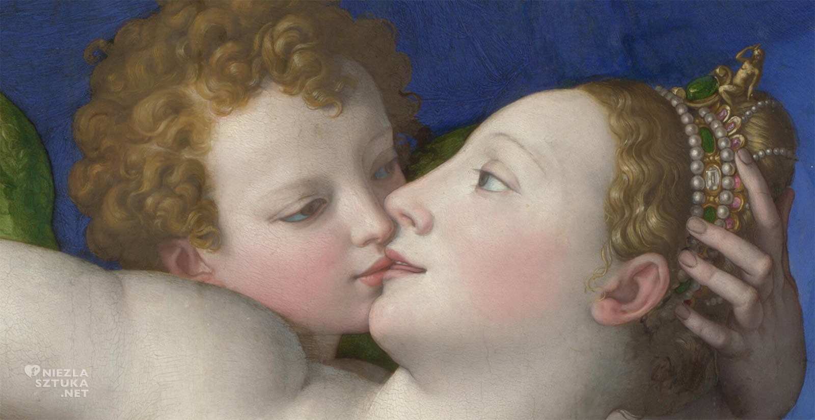 Agnolo Bronzino, Alegoria czasu i miłości, Wenus i Kupidyn, manieryzm, sztuka włoska, malarstwo włoskie, Niezła Sztuka