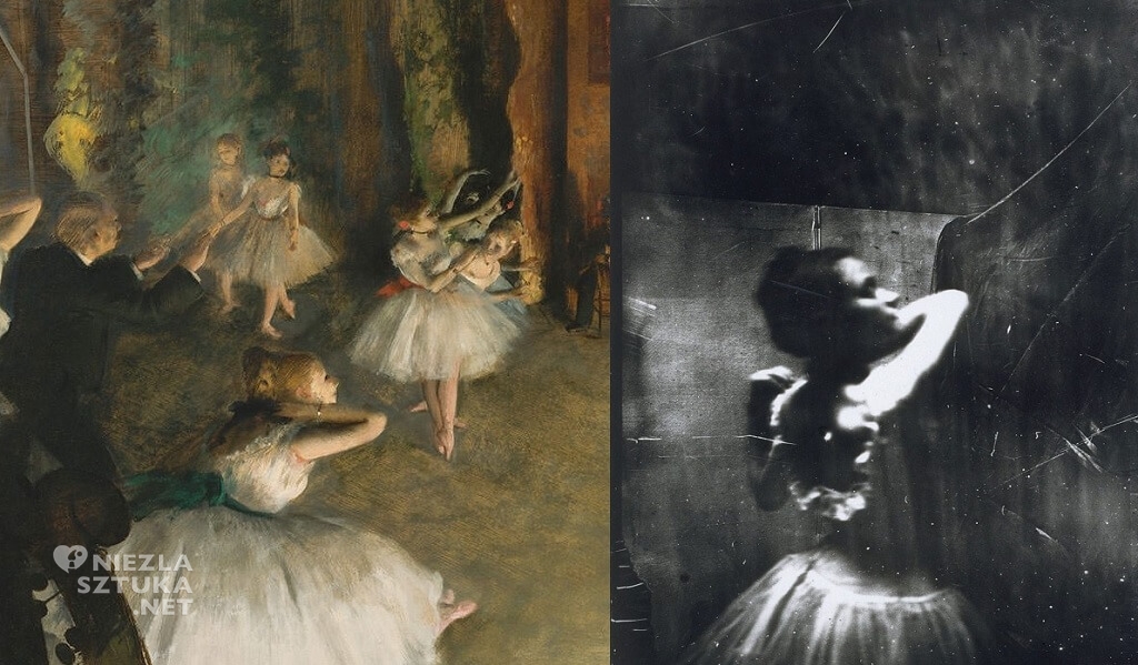 Edgar Degas, fotografia, pastel, Próba baletu na scenie, impresjonizm, impresjoniści, Niezła sztuka