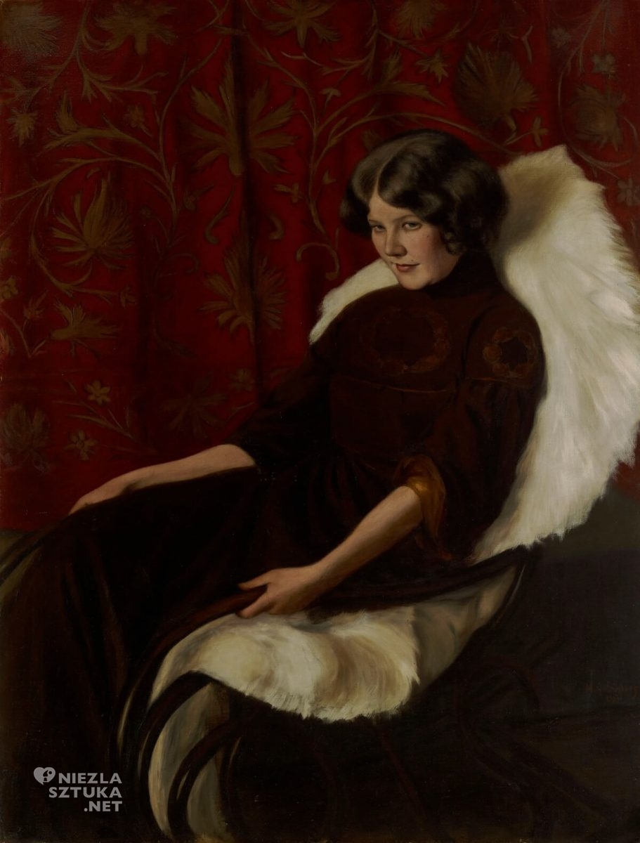 Hugo Simberg, portret, kobieta, sztuka skandynawska, Niezła sztuka