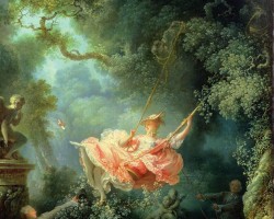 Jean Honore Fragonard, Huśtawka, malarstwo francuskie, rokoko, Niezła sztuka