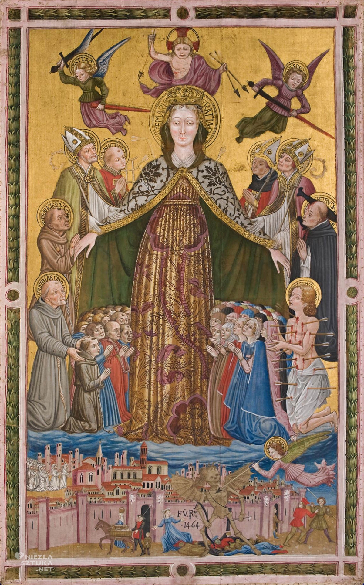 Benedetto Bonfigli, Maria Matka Miłosierdzia, Oratorium San Bernardino, kościół San Francesco al Prato, Perugia, sztuka religijna, sztuka włoska, Niezła Sztuka