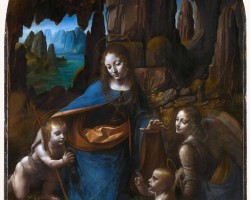 Leonardo da Vinci, National Gallery Londyn, Madonna wśród skał, Madonna w grocie, sztuka włoska, malarstwo włoskie, Niezła sztuka