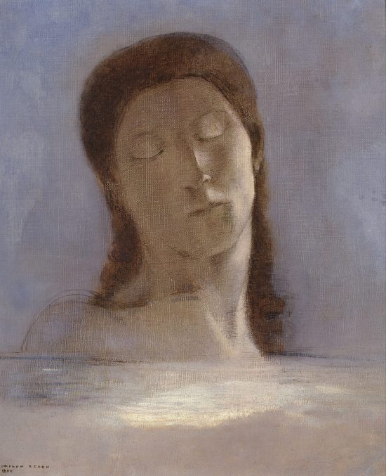 Odilon Redon, Zamknięte Oczy, malarstwo europejskie, symbolizm, Niezła Sztuka