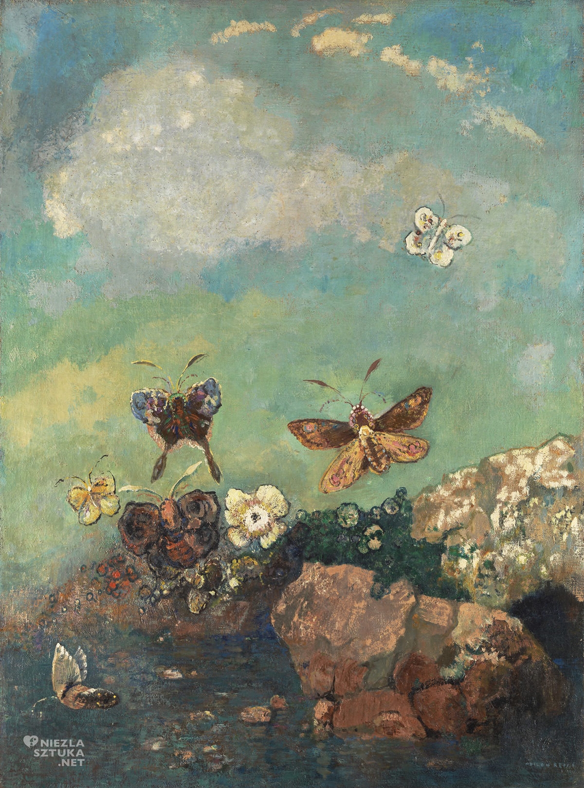 Odilon Redon, Motyle, malarstwo europejskie, symbolizm, Niezła Sztuka