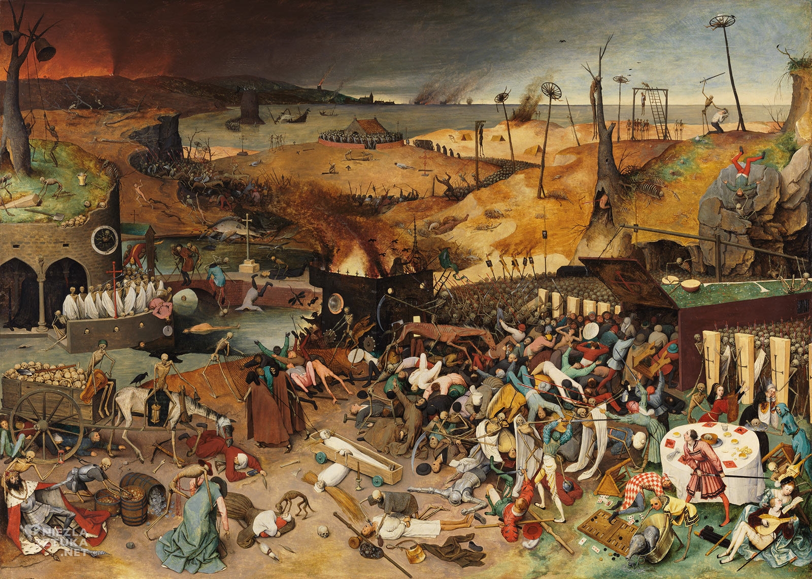 Pieter Bruegel, Triumf śmierci, sztuka niderlandzka, motyw śmierci, Niezła Sztuka