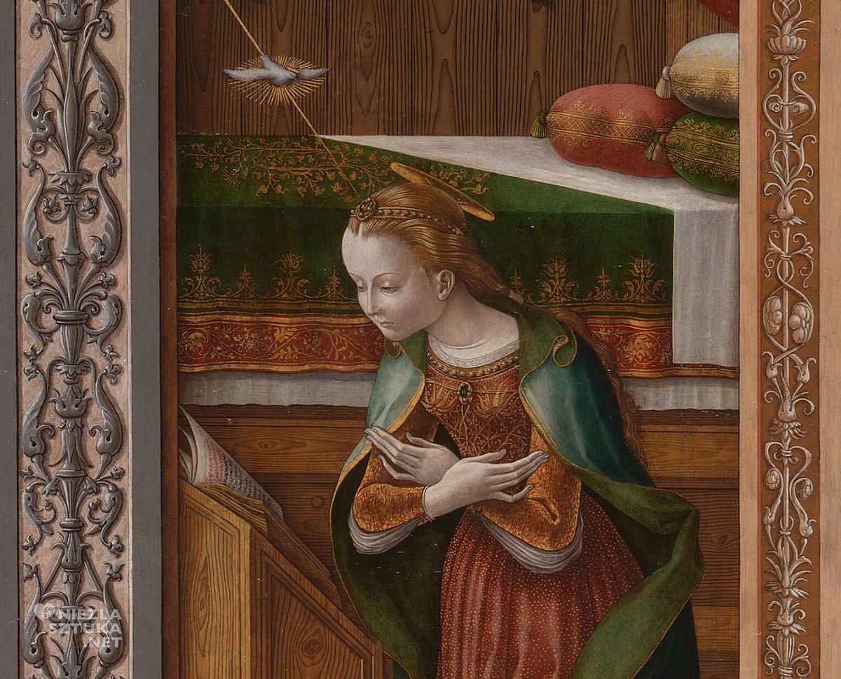 Carlo Crivelli, Zwiastowanie ze św. Emidiuszem, malarstwo włoskie, sztuka włoska, renesans, Niezła Sztuka
