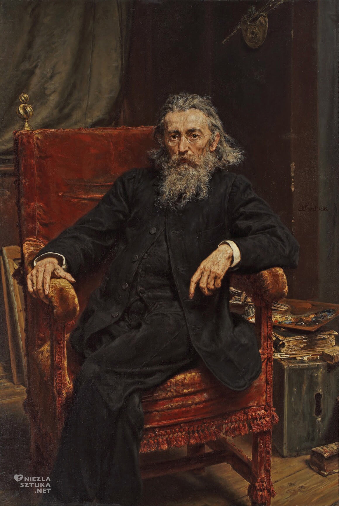 Jan Matejko, Autoportret, malarz polski, sztuka polska, malarstwo polskie, Niezła sztuka