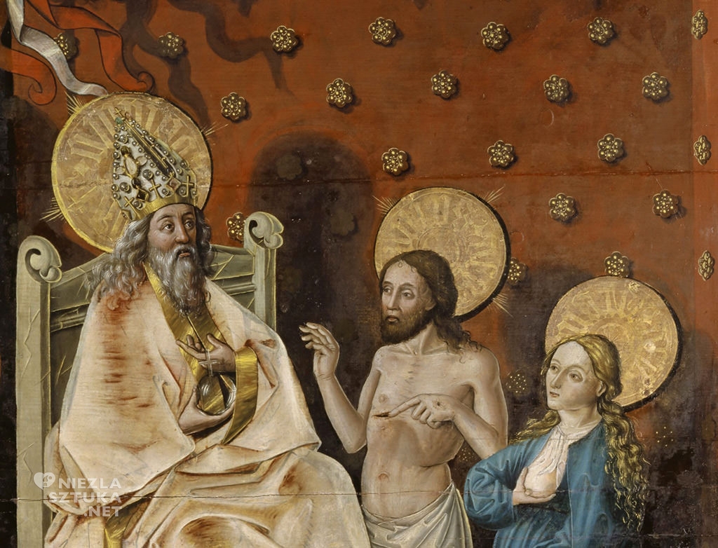 Konrad Witz, Niewierny Tomasz, Chrystus i Maria wstawiający się do Boga Ojca, sztuka religijna, Niezła Sztuka