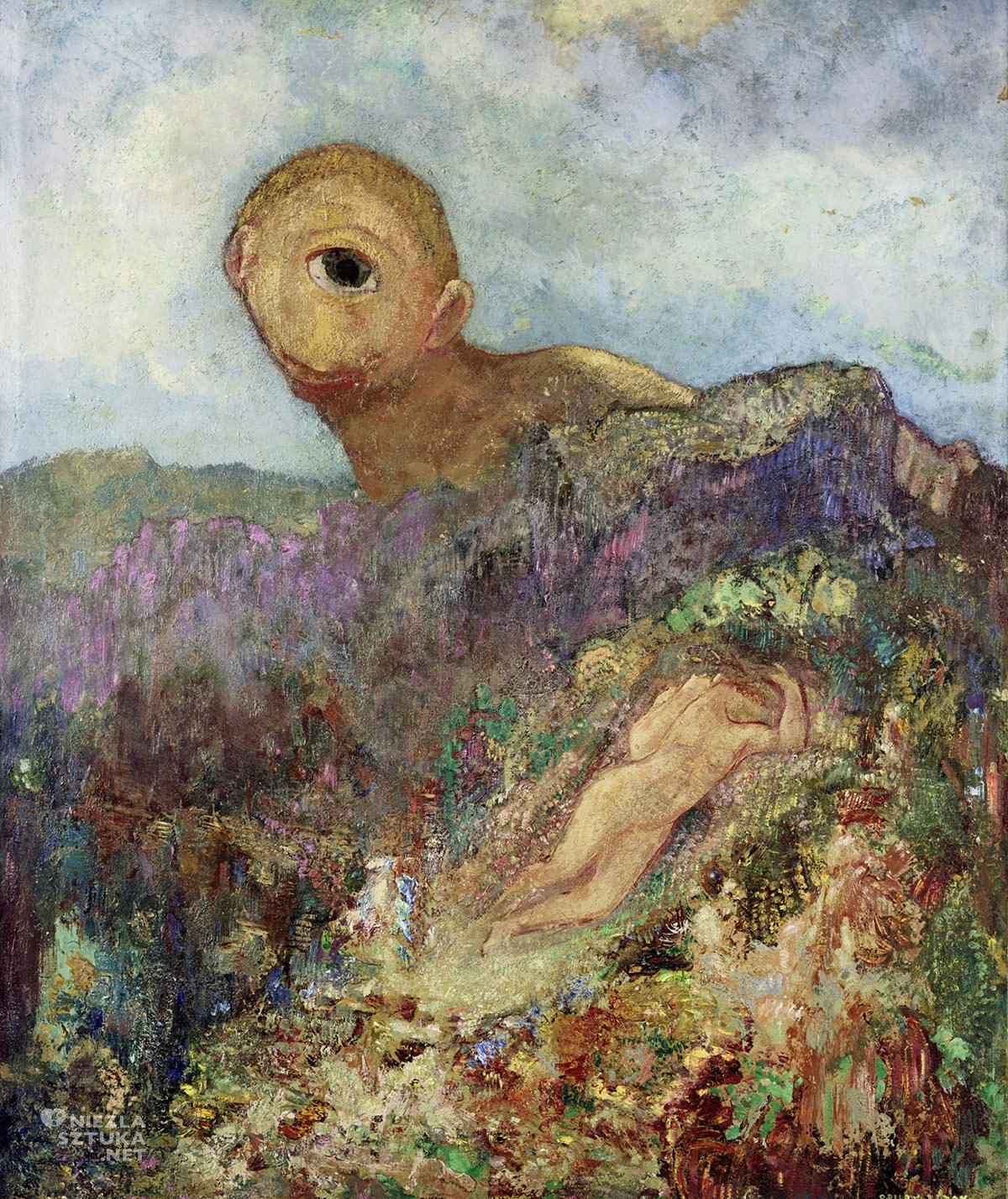 Odilon Redon, Cyklopi, malarstwo europejskie, symbolizm, Niezła Sztuka