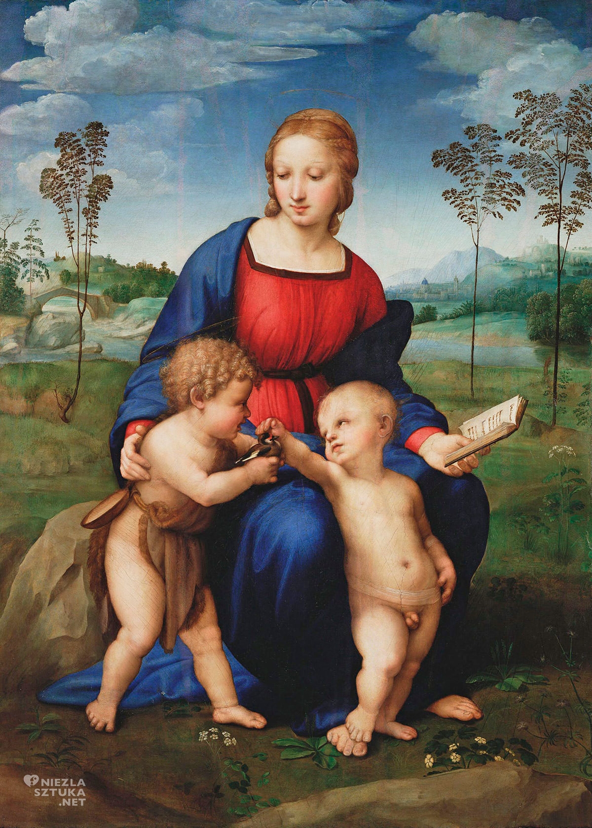 Rafael Santi, Madonna ze szczygłem, malarstwo religijne, sztuka włoska, renesans, Niezła Sztuka