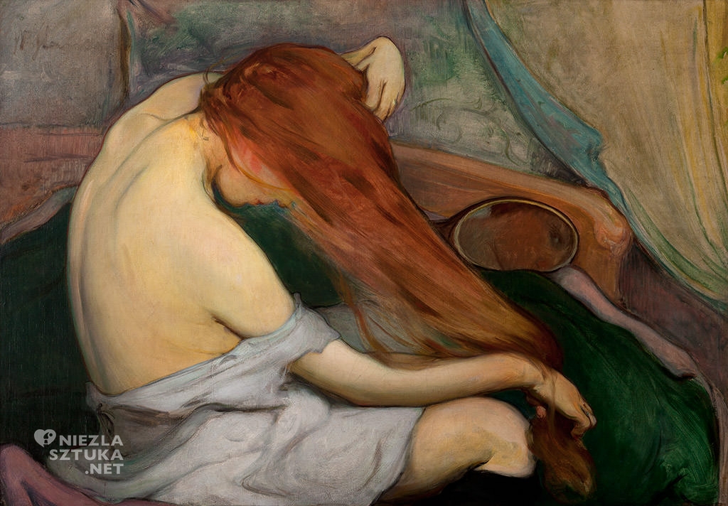 Władysław Ślewiński, Czesząca się, malarstwo polskie, sztuka polska, Niezła Sztuka