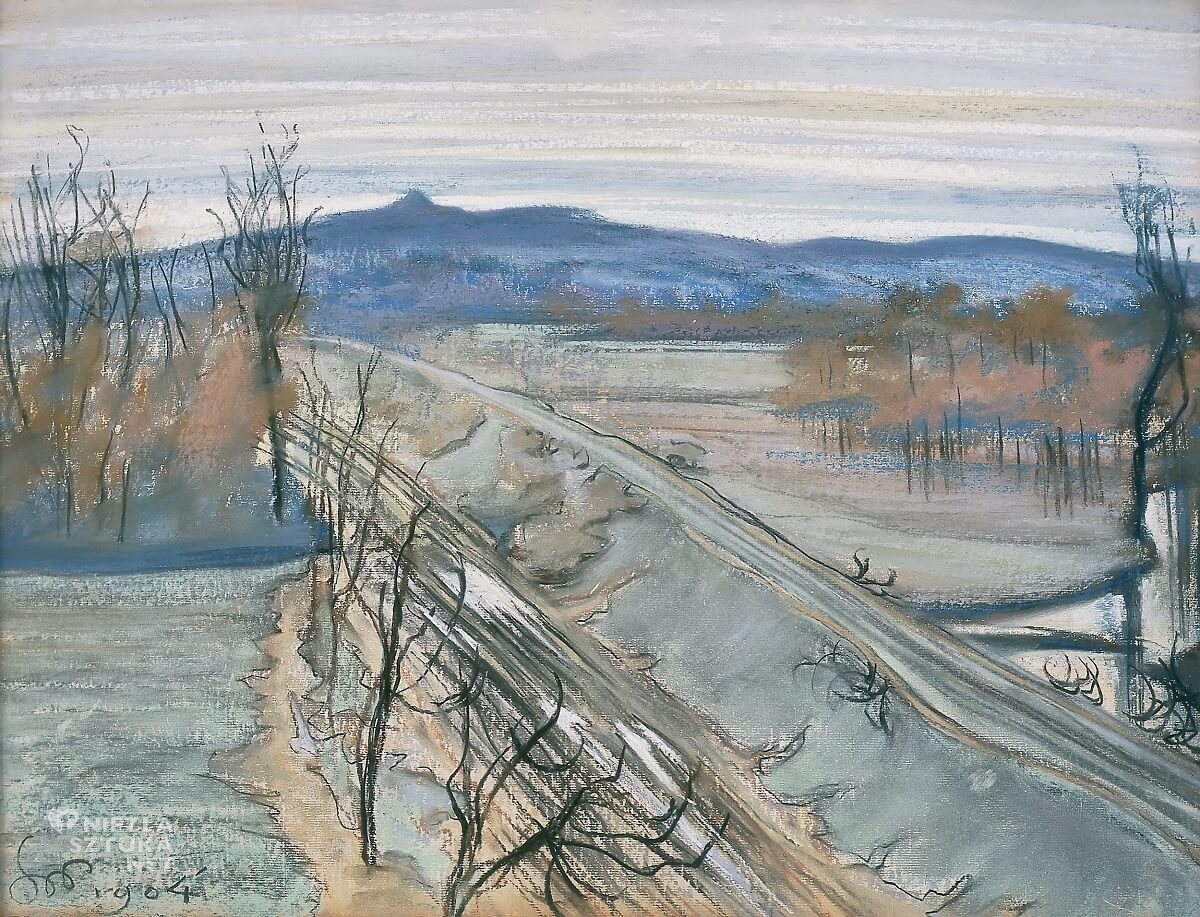 Stanisław Wyspiański, Widok z okna, Kopiec Kościuszki, Kraków, pejzaż, Niezła sztuka