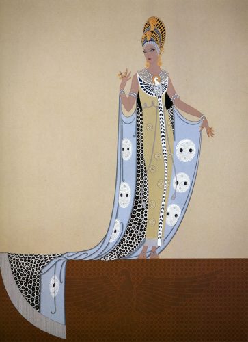 Erte, Izyda, Romain de Tirtoff, moda, grafika, ilustracja, Niezła Sztuka