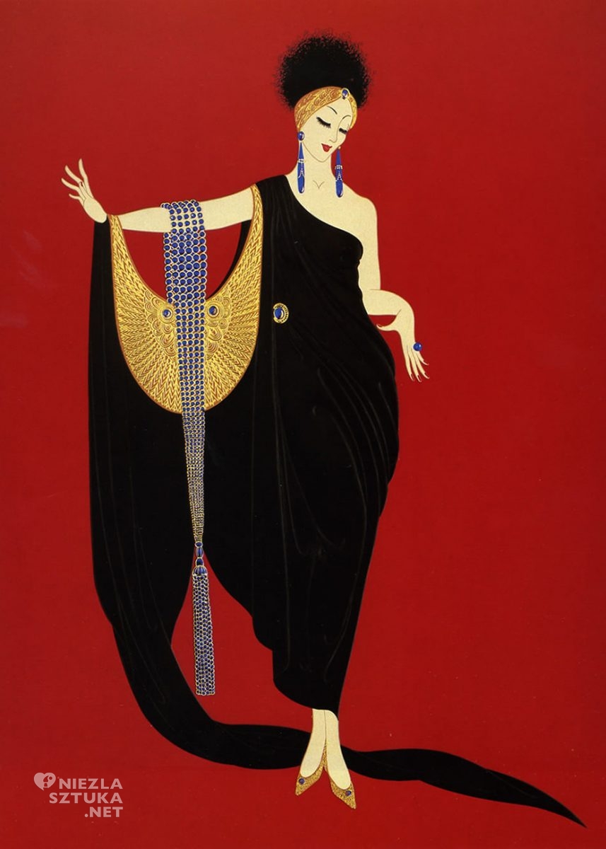 Erté, Glamour, Romain de Tirtoff, moda, grafika, ilustracja, Niezła Sztuka
