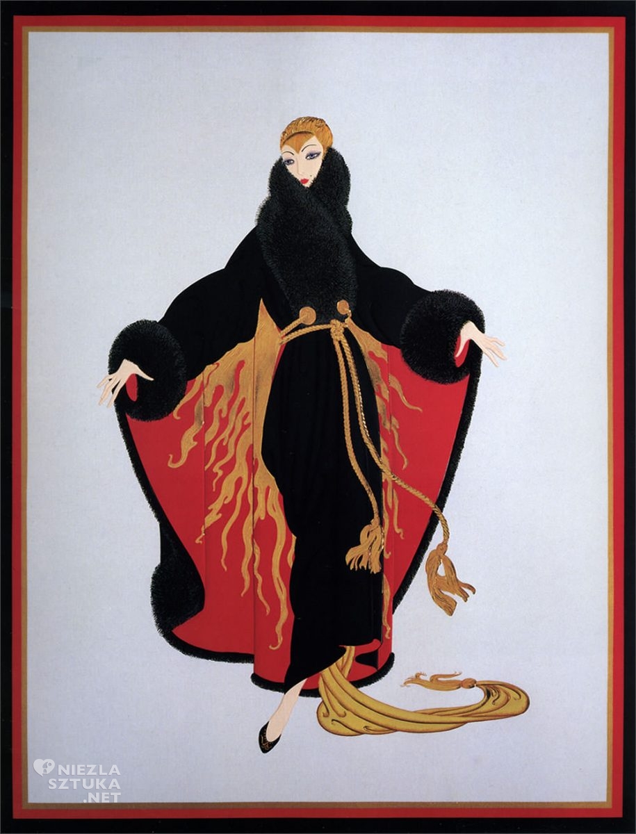Erte, Fauburg St. Honore, Romain de Tirtoff, moda, grafika, ilustracja, Niezła Sztuka