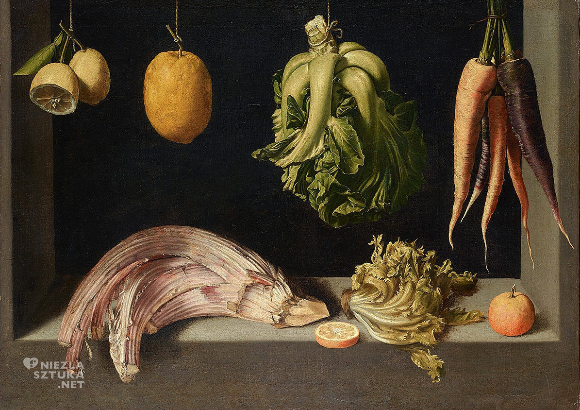 Juan Sanchez Cotan, martwa natura, martwa natura z warzywami, barok, hiszpański malarz, malarstwo hiszpańskie sztuka hiszpańska, Niezła sztuka