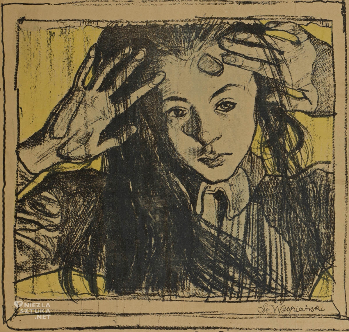 Stanisław Wyspiański, afisz, dziewczynka, plakat do odczytu Przybyszewskiego, sztuka polska, Niezła sztuka