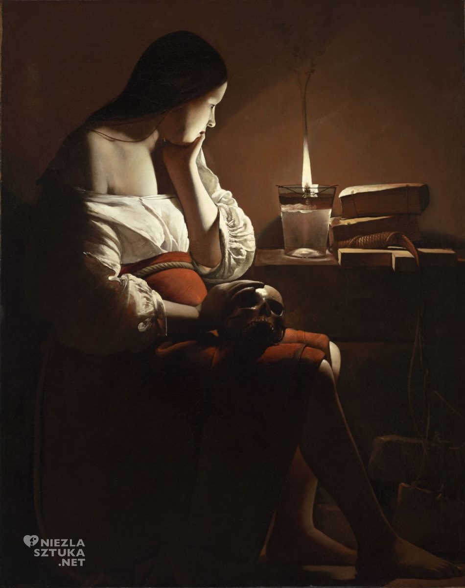 Georges de La Tour, Pokutująca Magdalena, Święta Maria Magdalena, malarstwo francuskie, barok, Niezła sztuka