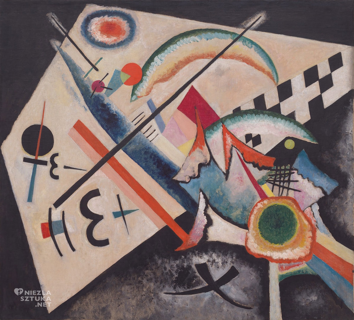 Wassily Kandinsky, Biały krzyż, sztuka rosyjska, abstrakcja, Niezła Sztuka