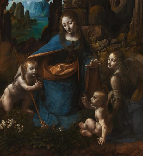 Leonardo da Vinci, National Gallery Londyn, Madonna wśród skał, Madonna w grocie, sztuka włoska, malarstwo włoskie, Niezła sztuka