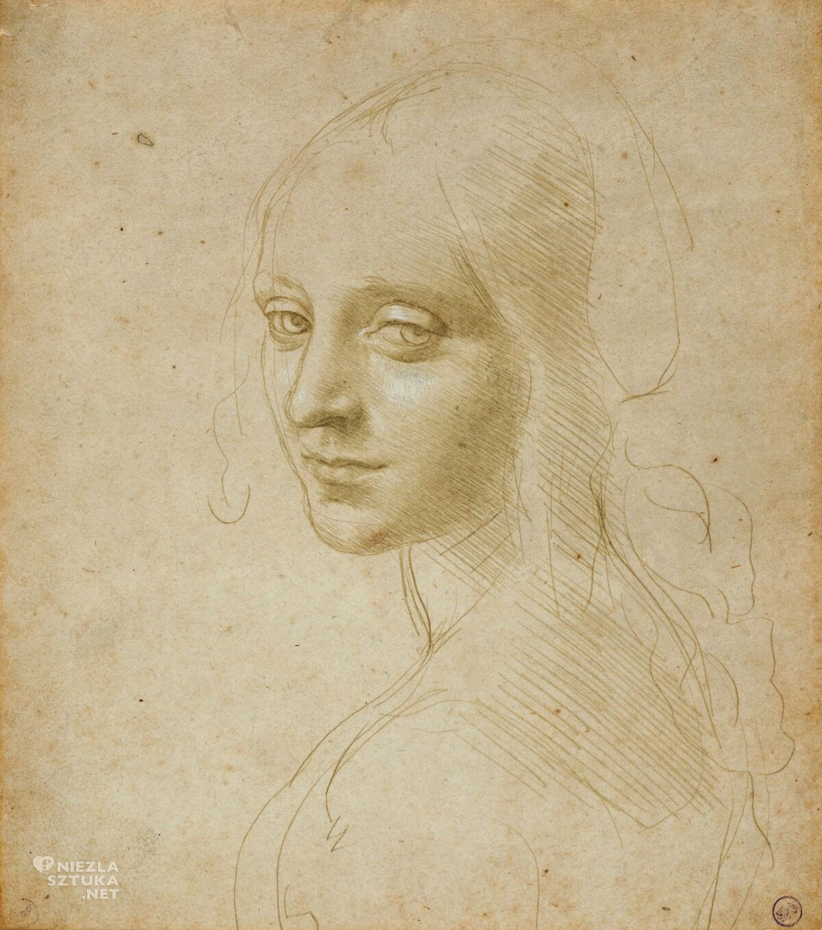 Leonardo da Vinci, studium, anioł, sztuka włoska, Madonna wśród skał, Niezła sztuka