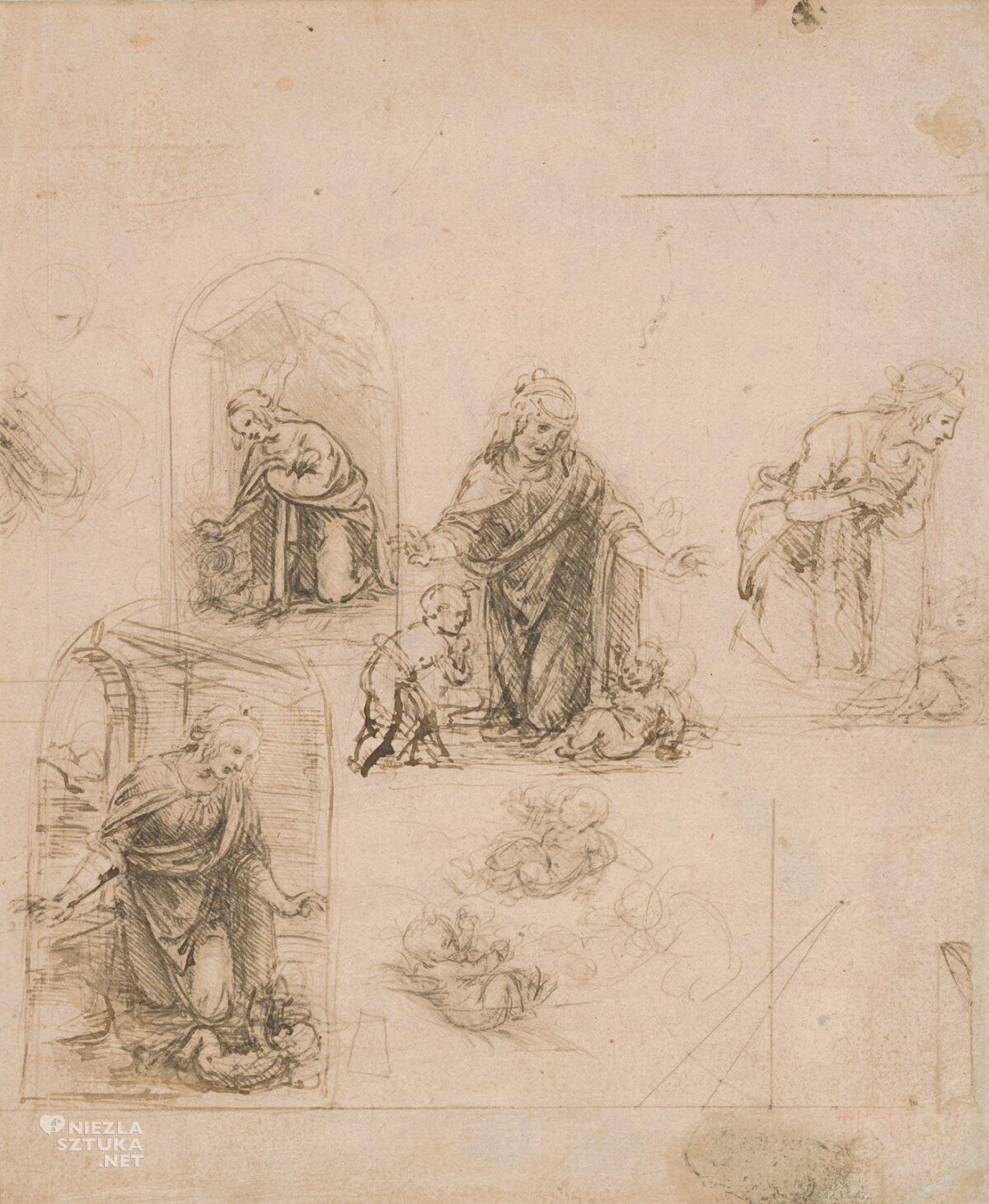 Leonardo da Vinci, studium, sztuka włoska, Madonna wśród skał, Niezła sztuka