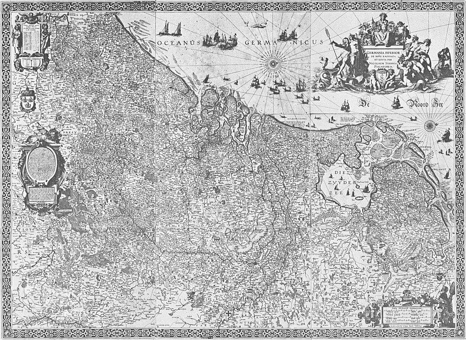 Claes Janszoon Visscher, mapa niderlandów, Niezła sztuka