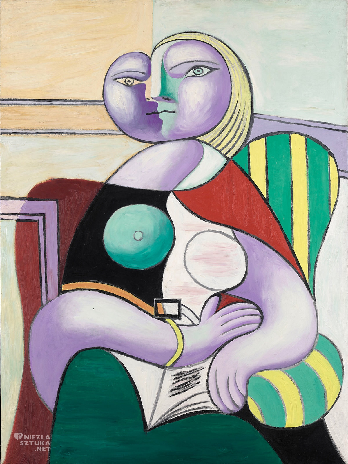 Pablo Picasso, Czytająca, portret, kobieta, Niezła sztuka