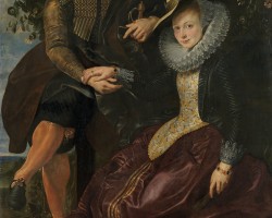 Peter Paul Rubens, Autoportret z żoną Isabellą Brant, Isabella Brant, Isabella Brandt, sztuka flamandzka, malarstwo europejskie, Niezła Sztuka