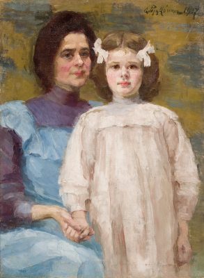 Aniela Pająkówna, Autoportret z córką, malarka, artystka, Muzeum Narodowe w Krakowie, Niezła sztuka